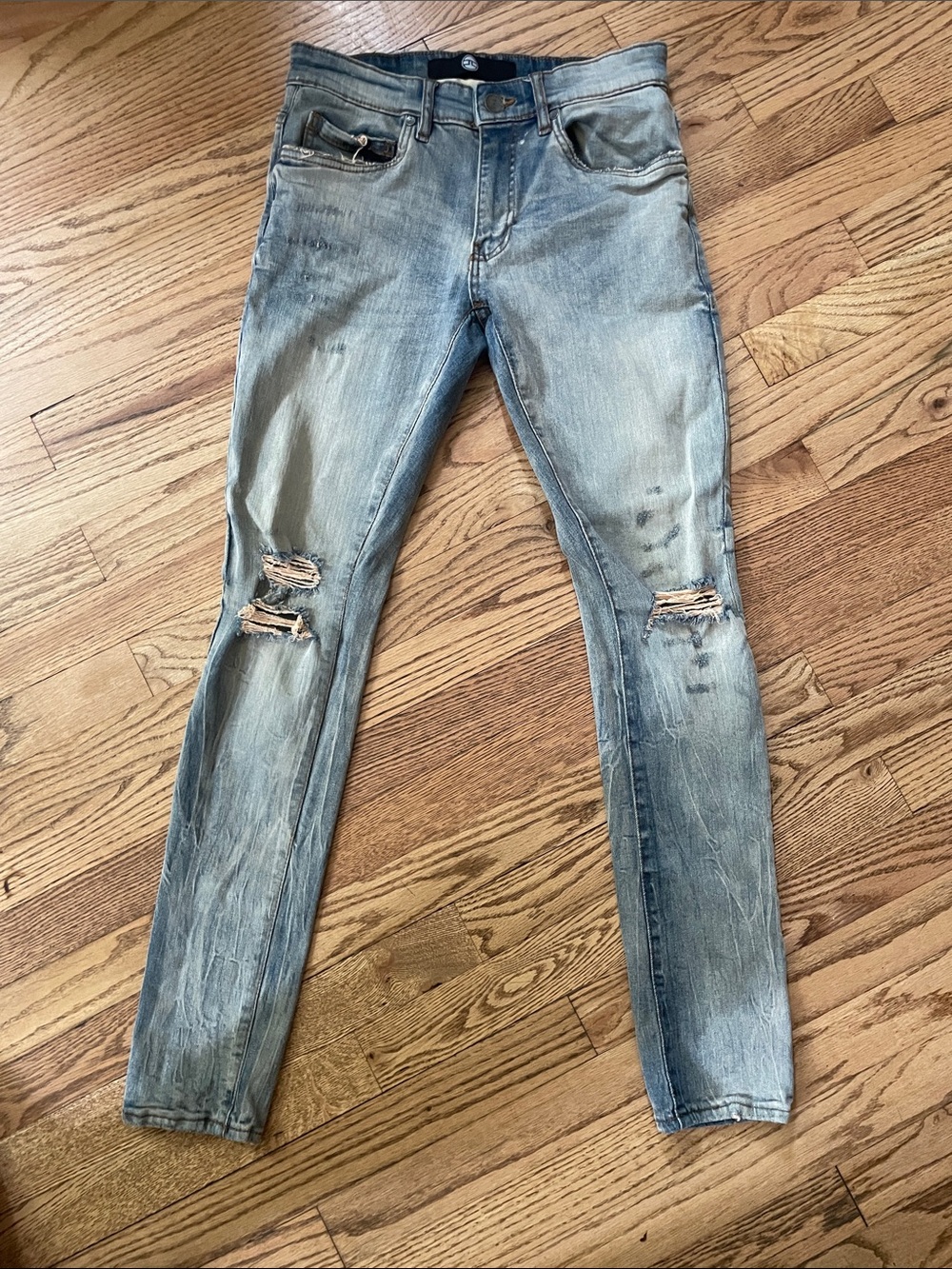 Jordan Craig Light Blue Ripped Skinny Jeans